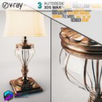 مدل سه بعدی آباژور رومیزی Classic Old Table Lamp | Classic Old Table Lamp