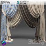 مدل سه بعدی پرده کلاسیک 4 طرح | Curtains classic 1