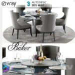 مدل سه بعدی میز نهارخوری خاکستری طوسی 121 3Dsmax | Vray | Dining Table memarbash.com 121