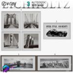 مجموعه قاب عکس مدل سه بعدی Vray | 3Dsmax | Eichholtz American Bridges | | Eichholtz American Bridges1 1