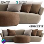 مدل سه بعدی مبل مدرن جورجتی رایگان 035 | Giorgetti SOLEMYIDAE preview1