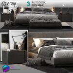 مدل سه بعدی تخت خواب Andersen | Minotti Andersen Bed preview1