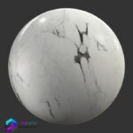 متریال و تکسچر سنگ مرمر سفید رگه مشکی 3Dsmax | Vray | Corona 103 | PMarble material memarbash.com 103