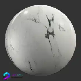 متریال و تکسچر سنگ مرمر سفید رگه مشکی 3Dsmax | Vray | Corona 103