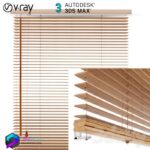 مدل سه بعدی پرده کرکره چوبی Wooden Blinds | Wooden Blinds 1