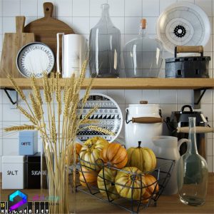 مدل سه بعدی وسایل آشپزخانه 004