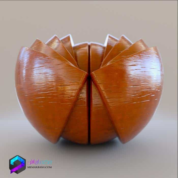 متریال چوب شکلاتی Varnished Walnut | ONELVXE | PBR