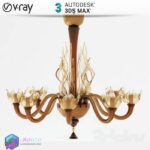 مدل سه بعدی لوستر کلاسیک 01 3Dsmax | Vray | 001Classic Ceiling light memarbash.com