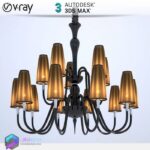 مدل سه بعدی لوستر کلاسیک 03 3Dsmax | Vray | 003Classic Ceiling light memarbash.com