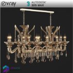 مدل سه بعدی لوستر کلاسیک 07 3Dsmax | Vray | 007Classic Ceiling light memarbash.com