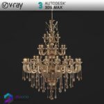 مدل سه بعدی لوستر کلاسیک 08 3Dsmax | Vray | 008Classic Ceiling light memarbash.com