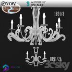 مدل سه بعدی لوستر کلاسیک 17 3Dsmax | Vray | 017Classic Ceiling light memarbash.com