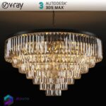 مدل سه بعدی لوستر کلاسیک 23 3Dsmax | Vray | 023Classic Ceiling light memarbash.com