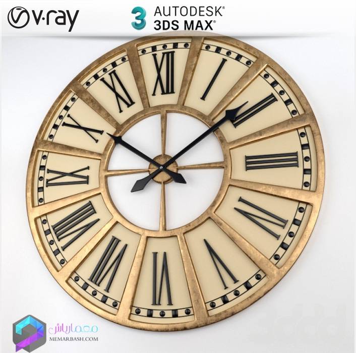 مدل سه بعدی ساعت 26 3Dsmax | Vray