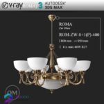 مدل سه بعدی لوستر کلاسیک 29 3Dsmax | Vray | 029Classic Ceiling light memarbash.com