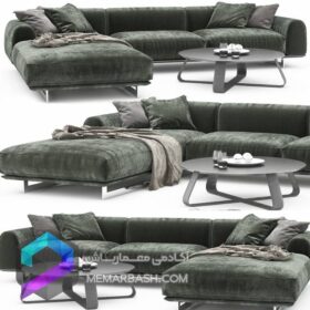مدل سه بعدی مبل | Brandy sofa Gamma ,coffee tables