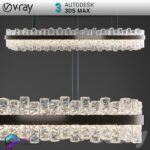 مدل سه بعدی لوستر کریستال مستطیل 029 3Dsmax | Vray | Light indoor memarbash.com 029