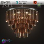 مدل سه بعدی لوستر کریستال مسی 034 3Dsmax | Vray | Corona | Light indoor memarbash.com 034