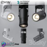 مدل سه بعدی لامپ اسپات سفید و مشکی 118 3Dsmax | Vray | Light indoor memarbash.com 118