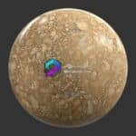متریال و تکسچر سنگ مرمر قهوه ای روشن لکه کرم 3Dsmax | Vray | Corona 143 | Marble 043