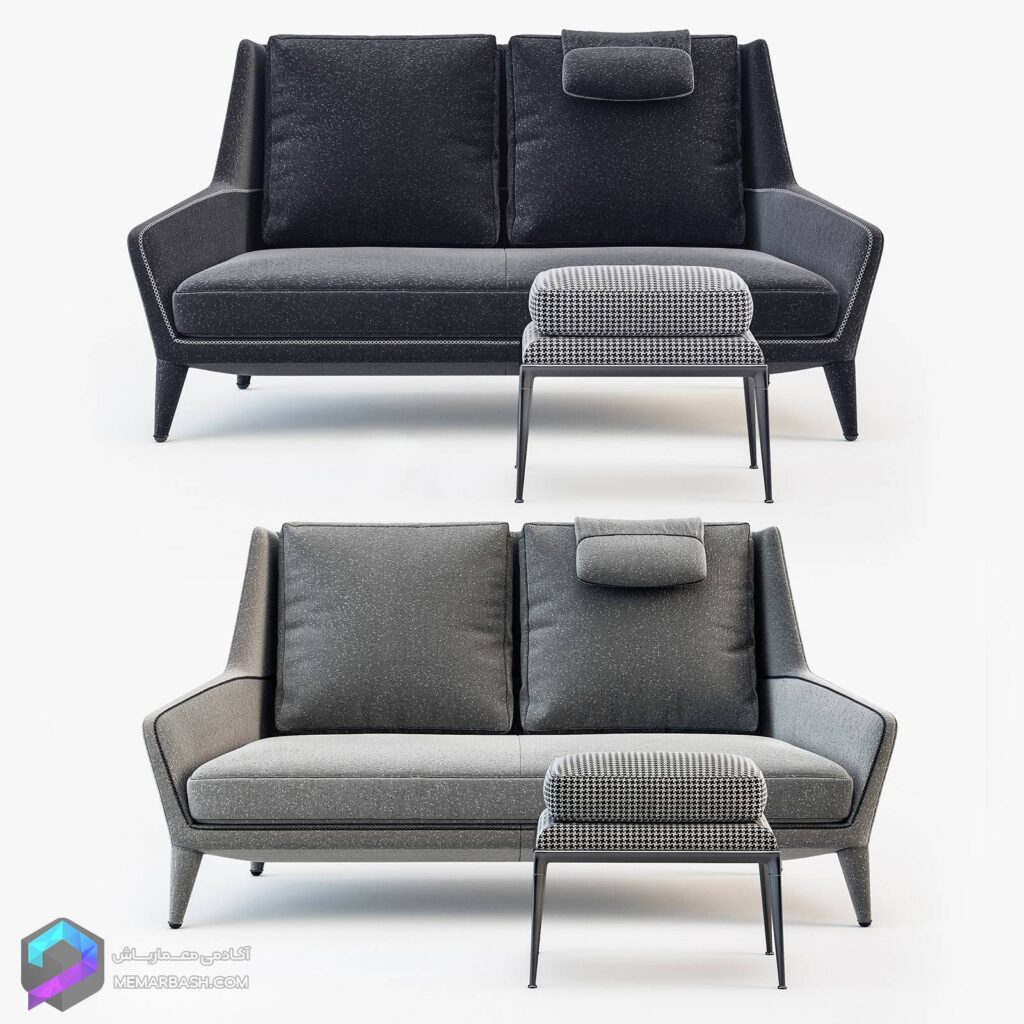 مدل سه بعدی مبل | Sofa B&B Italia Edouard