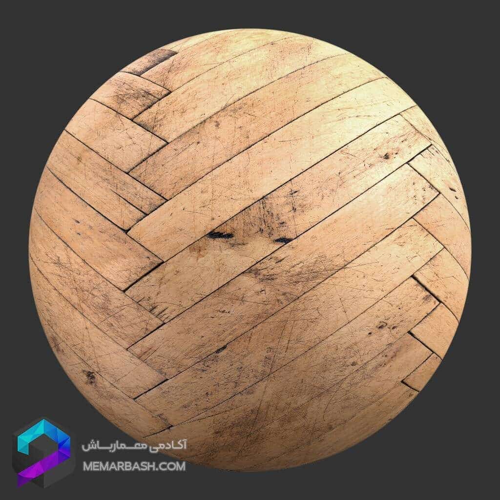 متریال پارکت طبیعی خش دار 38