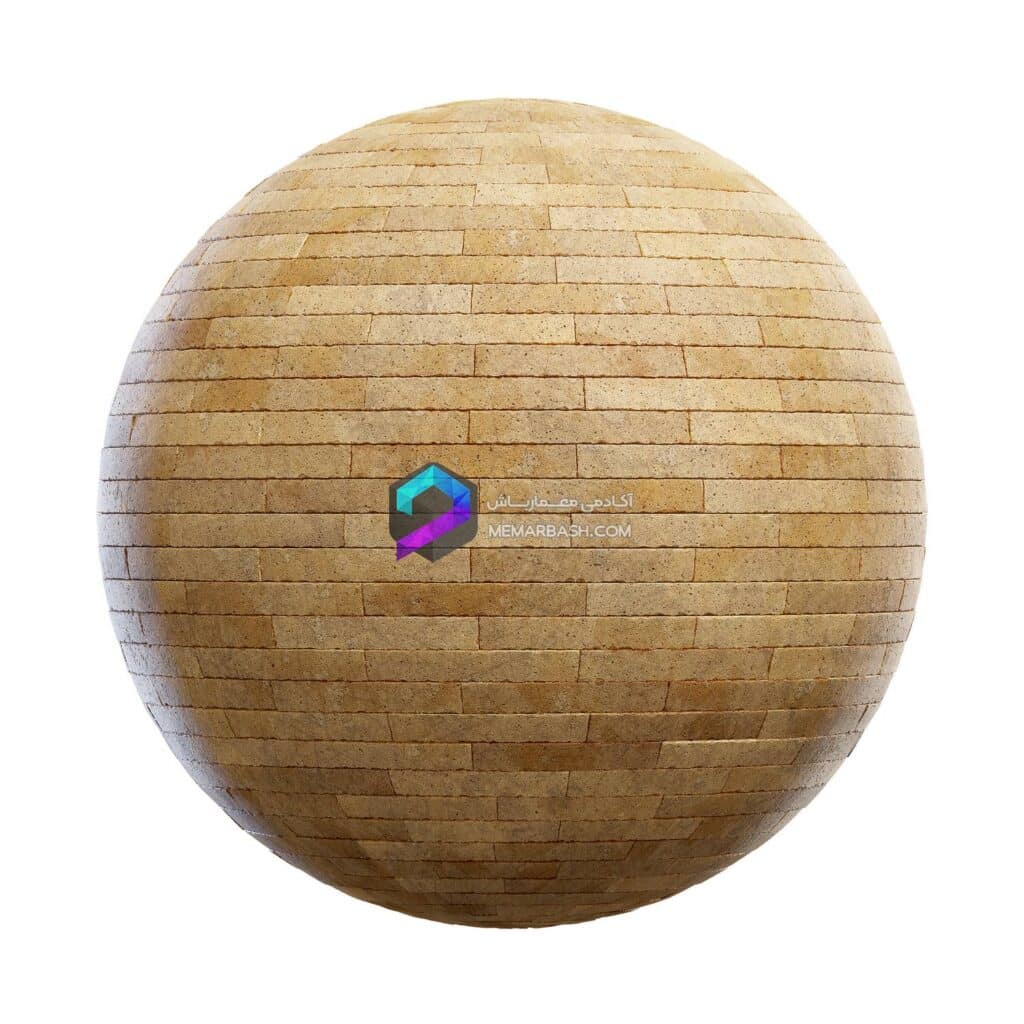 تکسچر آجر  PBR 01 | beige stone brick wall