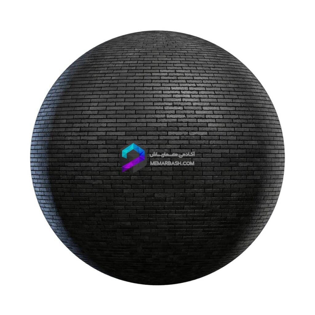 تکسچر آجر  PBR 10 | black brick wall