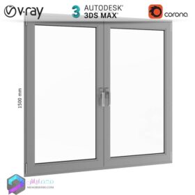 مدل سه بعدی پنجره آلومینیومی 06   3Dsmax | VRay | Corona
