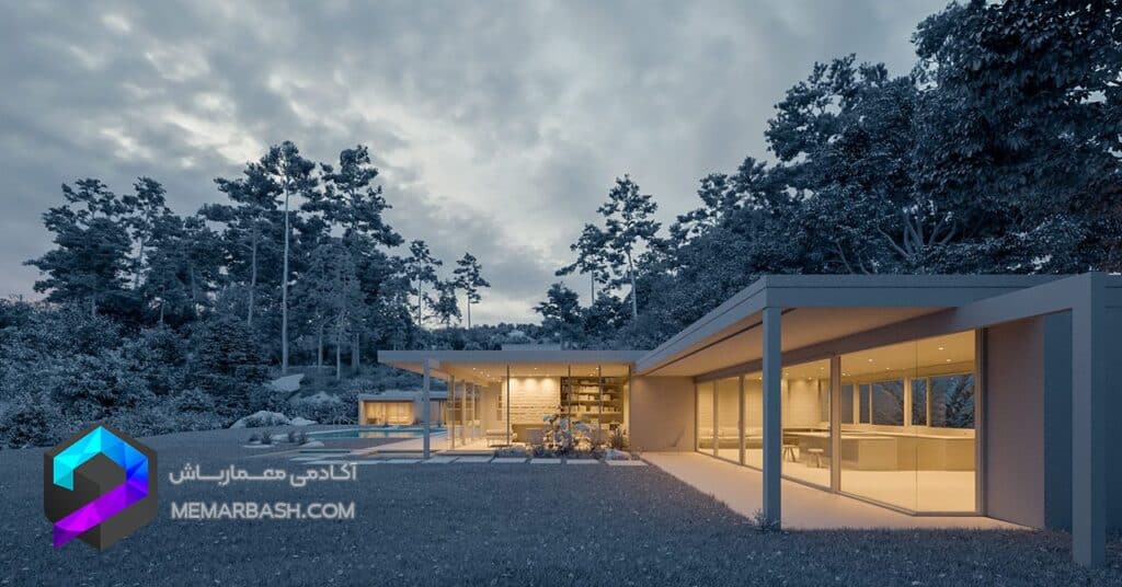 HDRI طلوع آفتاب نیمه ابری
