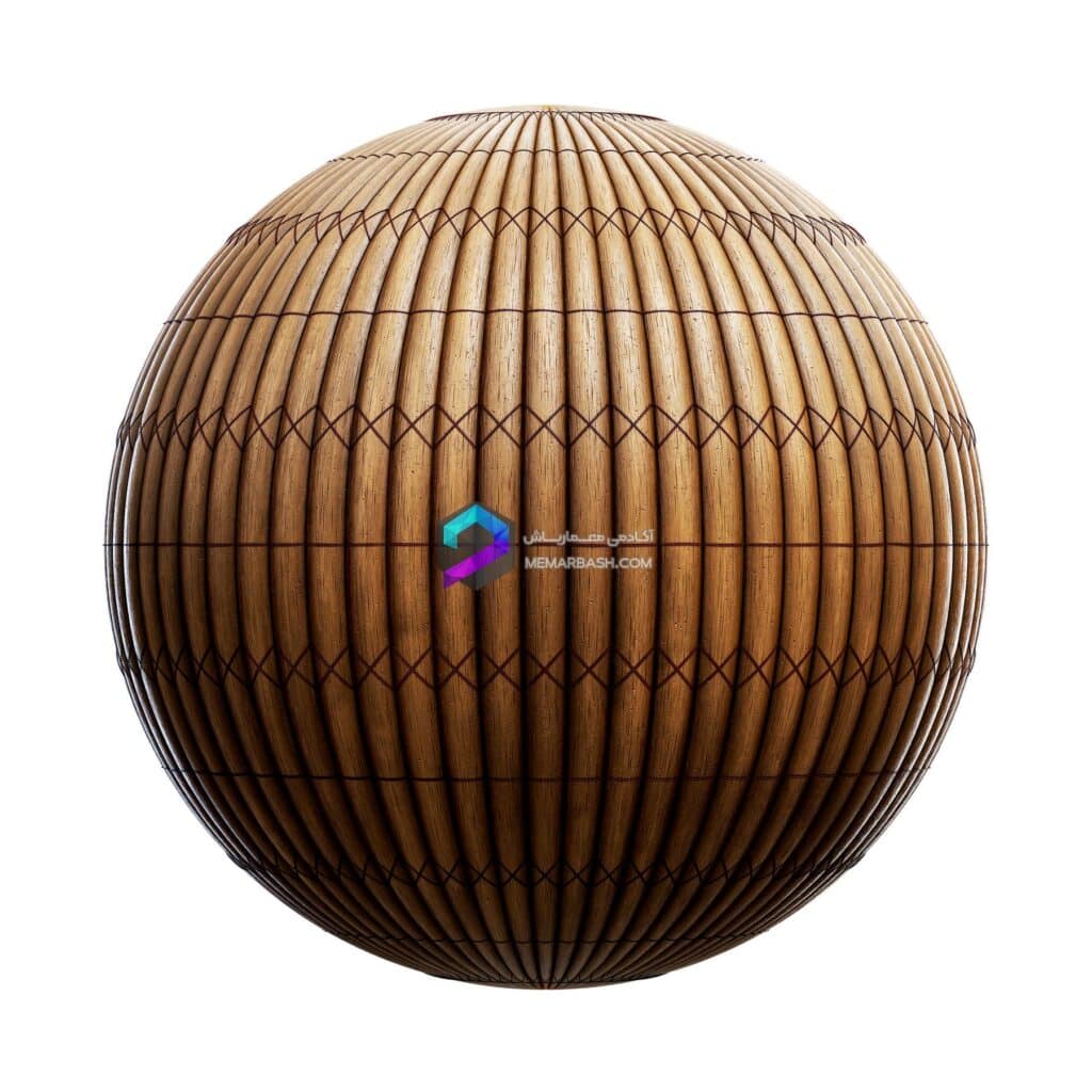تکسچر فنس  CGAXIS 63 | round planks wooden fence