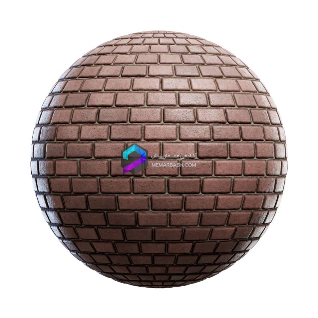 تکسچر آجر  PBR 86 | rounded brown brick wall