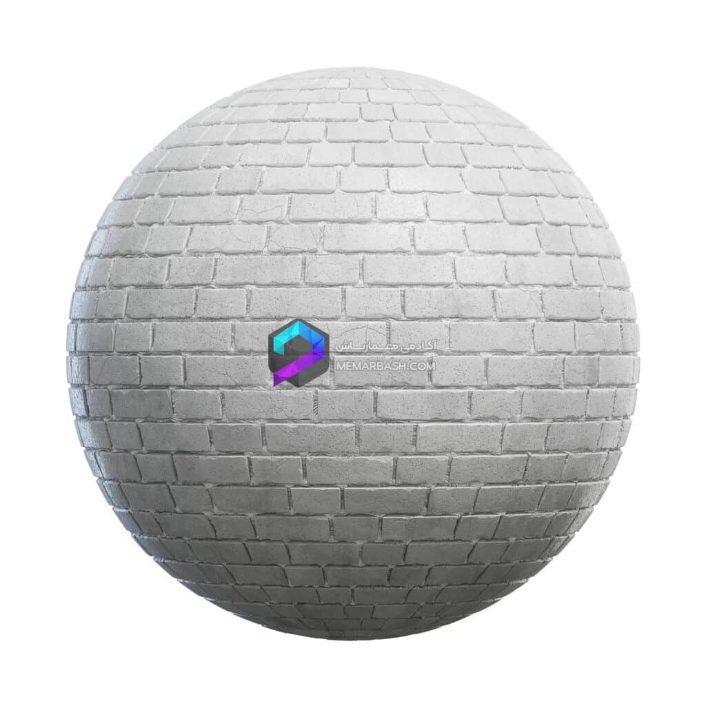 تکسچر آجر  PBR 91 | white brick wall
