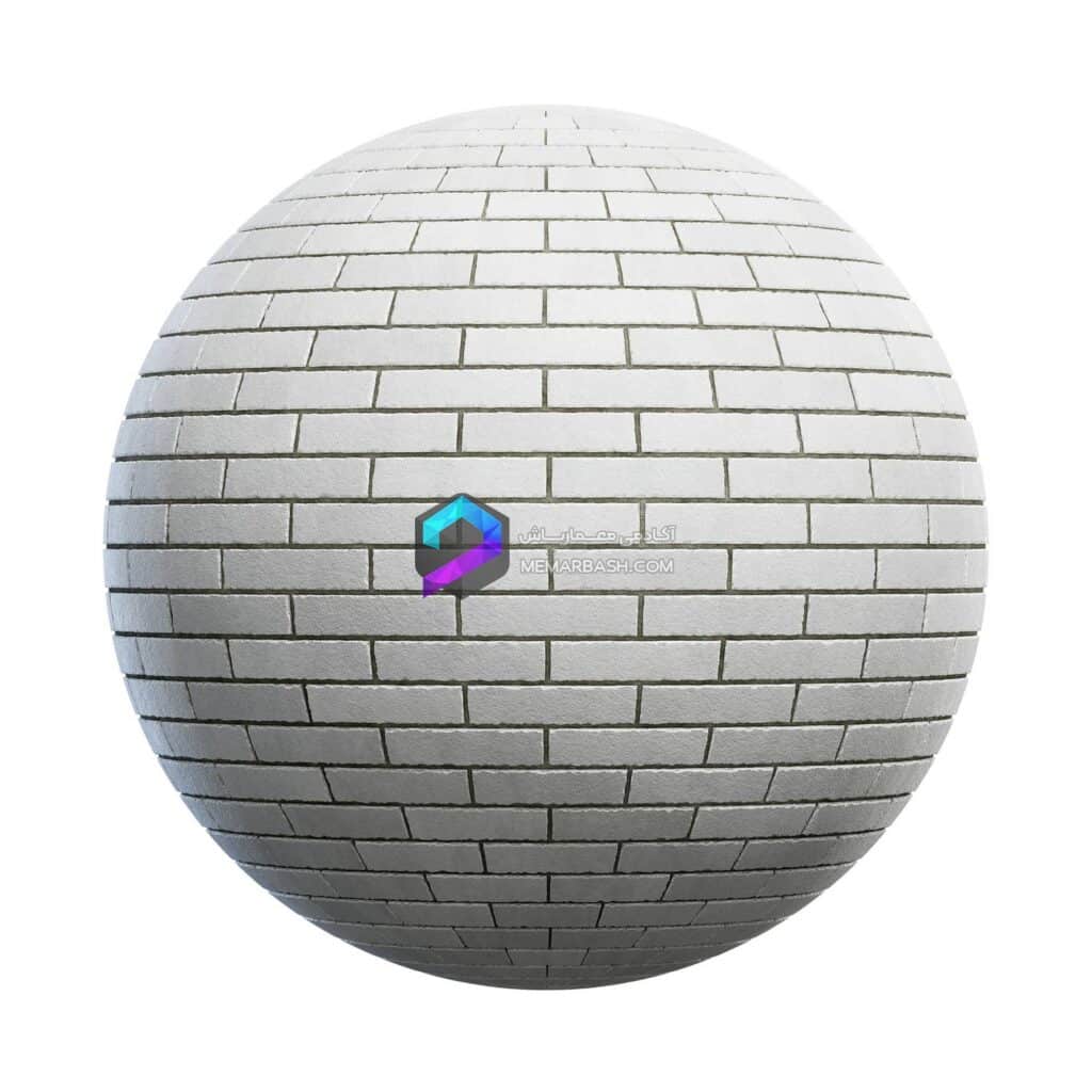 تکسچر آجر  PBR 92 | white brick wall