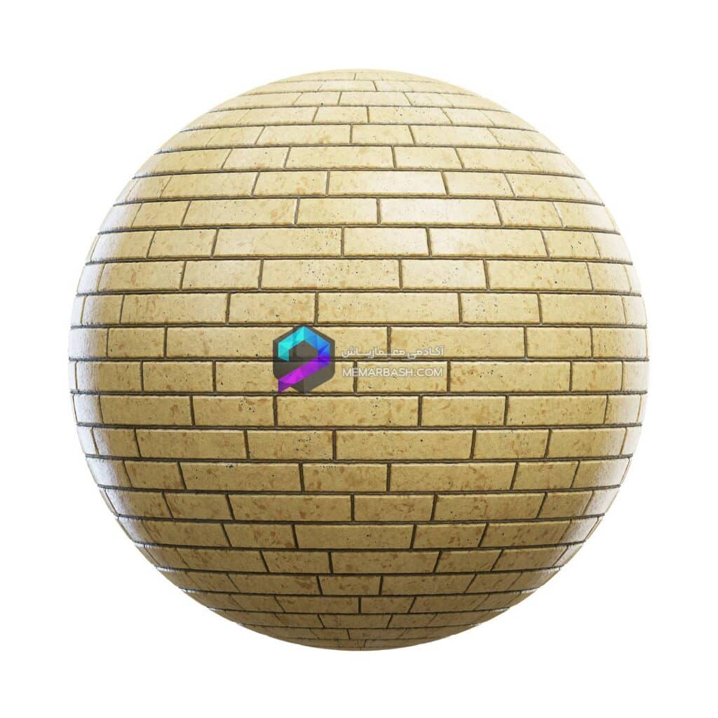 تکسچر آجر  PBR 94 | yellow brick wall