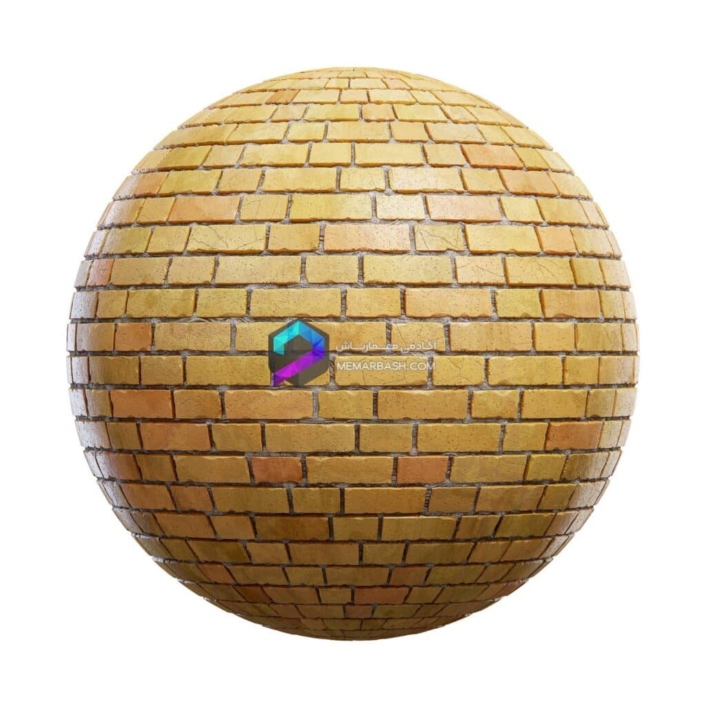 تکسچر آجر  PBR 95 | yellow brick wall