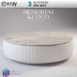 مدل سه بعدی میز مبل 66 3Dsmax | Vray | 066Coffe Table memarbash.com