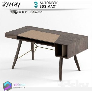 مدل سه بعدی میز مطالعه 08  3Dsmax | Vray