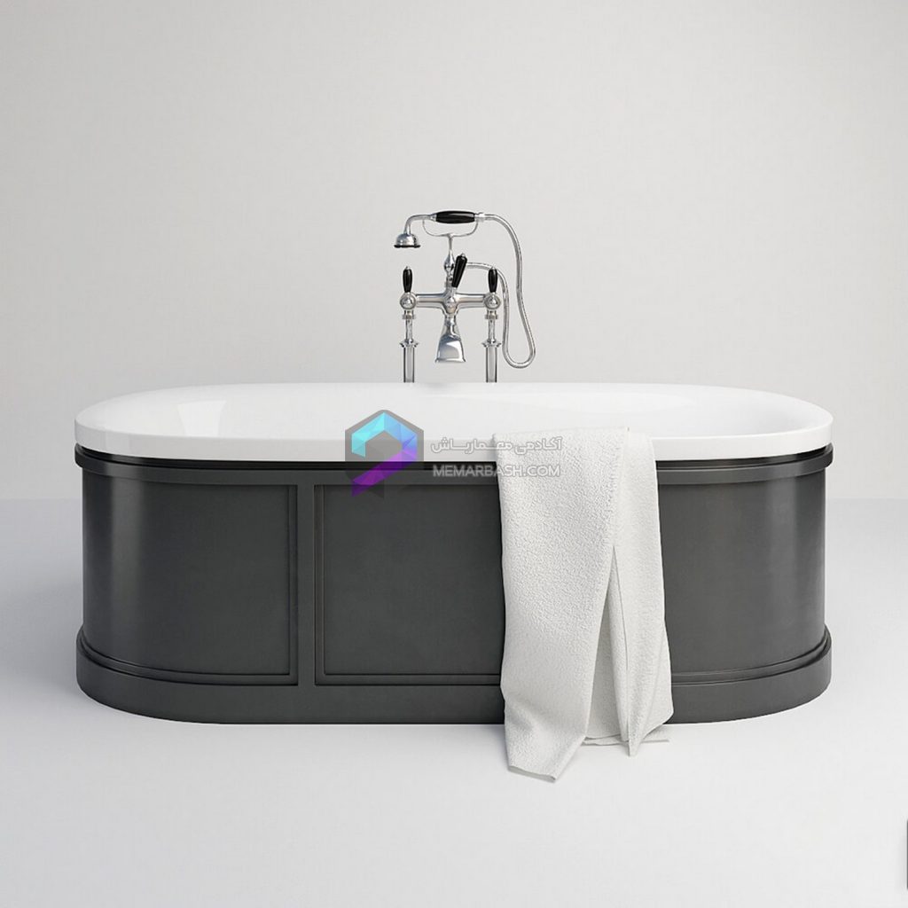 وان حمام مدل سه بعدی Bath Traditional Bathrooms CAMBRIDGE