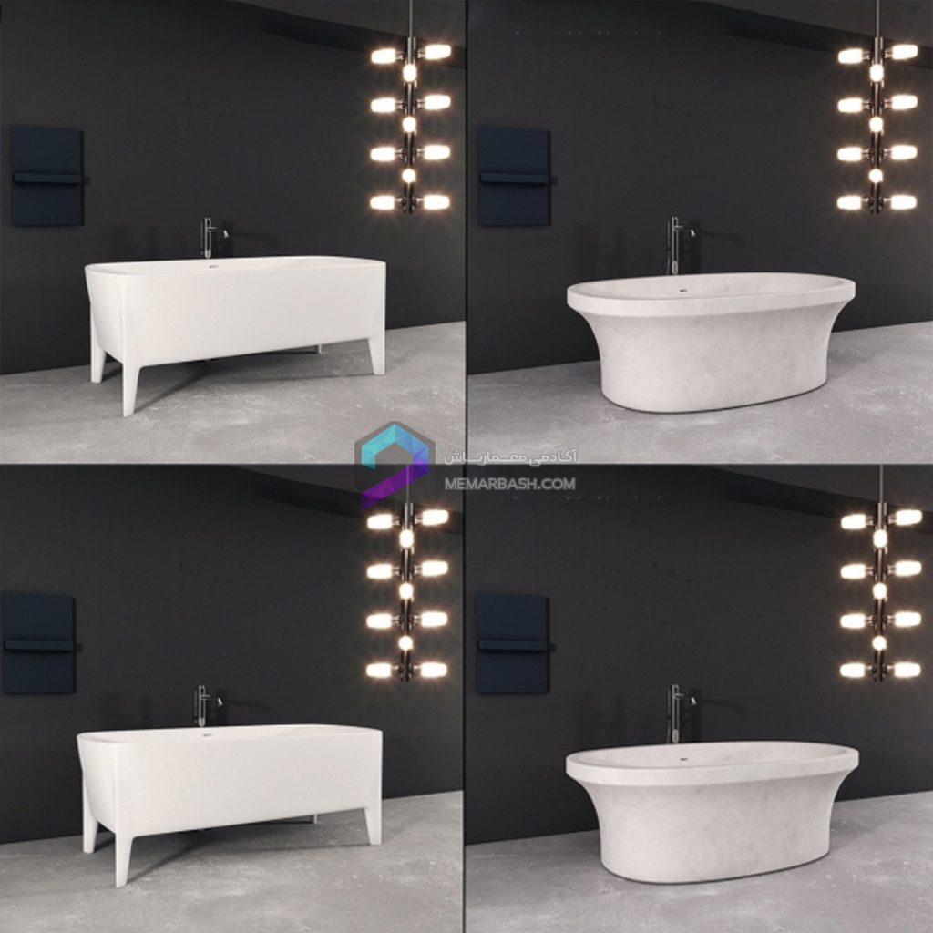 ست وان مدل سه بعدی Bath collection Antonio Lupi (4 Bath)