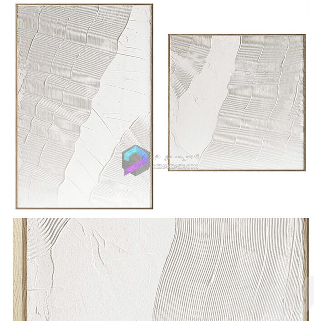 تابلو نقاشی گچی مدل سه بعدی Boheme Home Plaster Paintings Set
