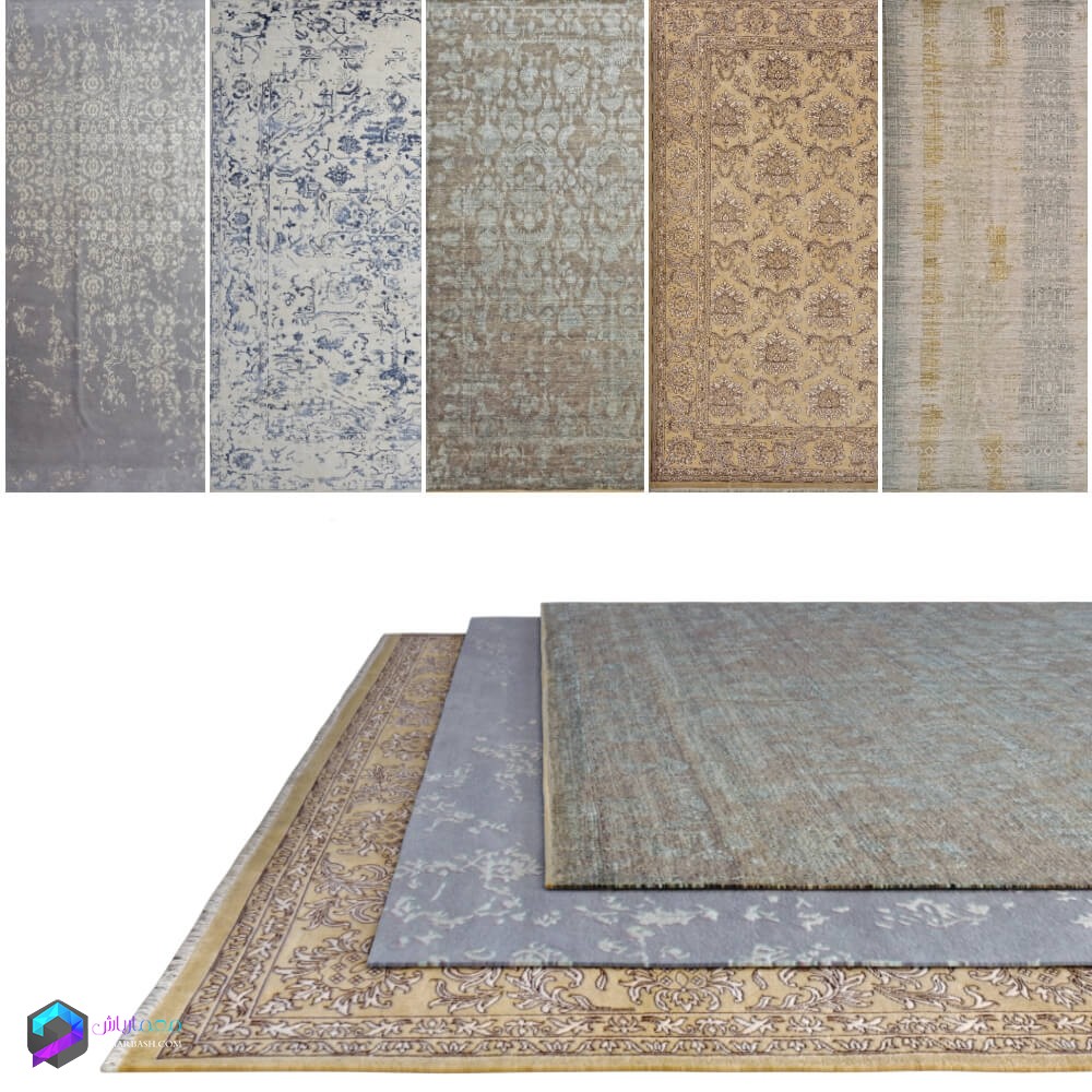 فرشطرح دار  مدرن مدل سه بعدی Carpet 051