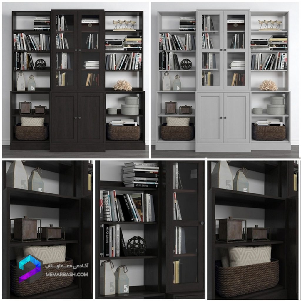 کتابخانه مدل سه بعدی Combination to store Havsta