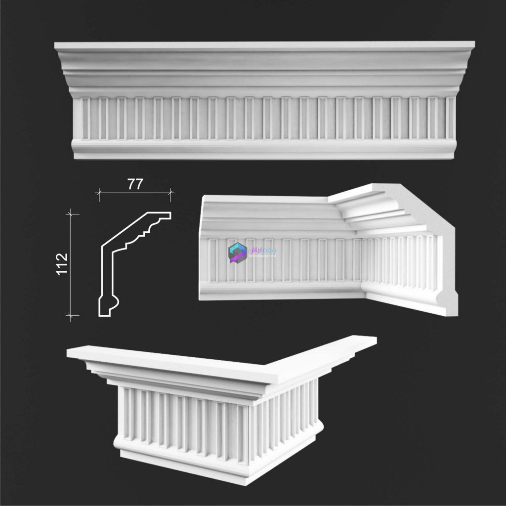 قرنیز گچ بری مدل سه بعدی Cornices