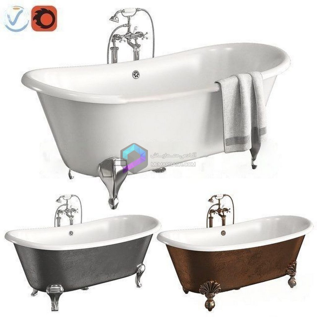 ست وان حمام مدل سه بعدی Devon & Devon ADMIRAL Bath