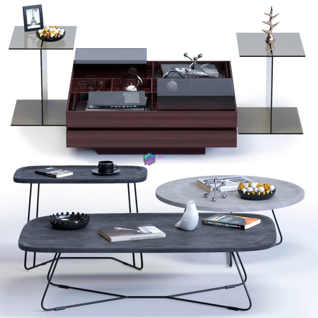 ست میز قهوه خوری مدل سه بعدی Ditre Italia coffee tables set