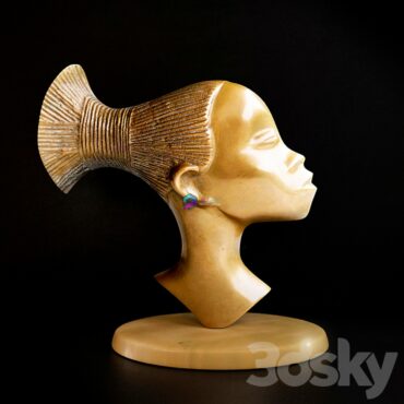 مجسمه زن افریقایی مدل سه بعدی Lestrictmaximum African woman sculpture