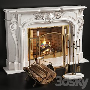 Marble Fireplace Louis XIV