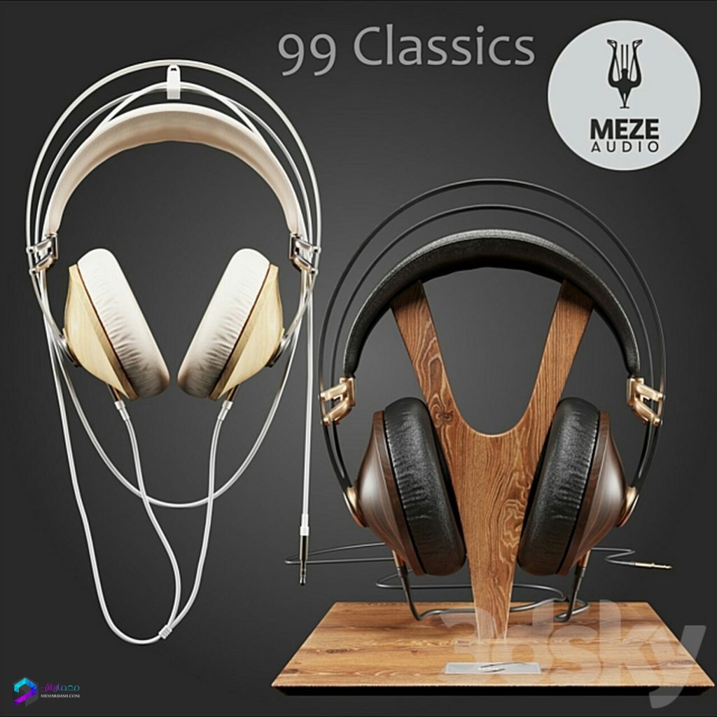 هدفون مدل سه بعدی Meze 99 classics headphones