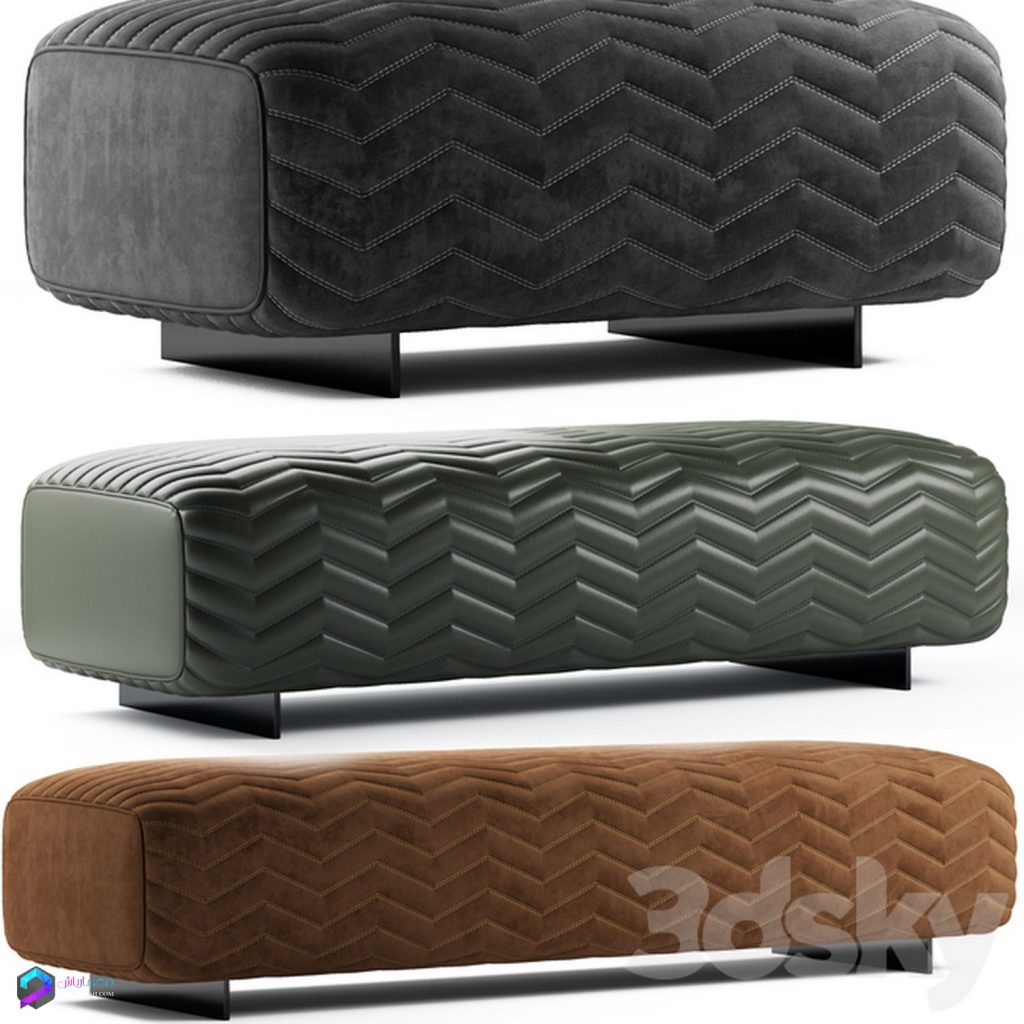 پاف مدل سه بعدی Minotti Quincy Pouf